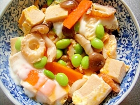 高野豆腐と野菜の玉子とじ